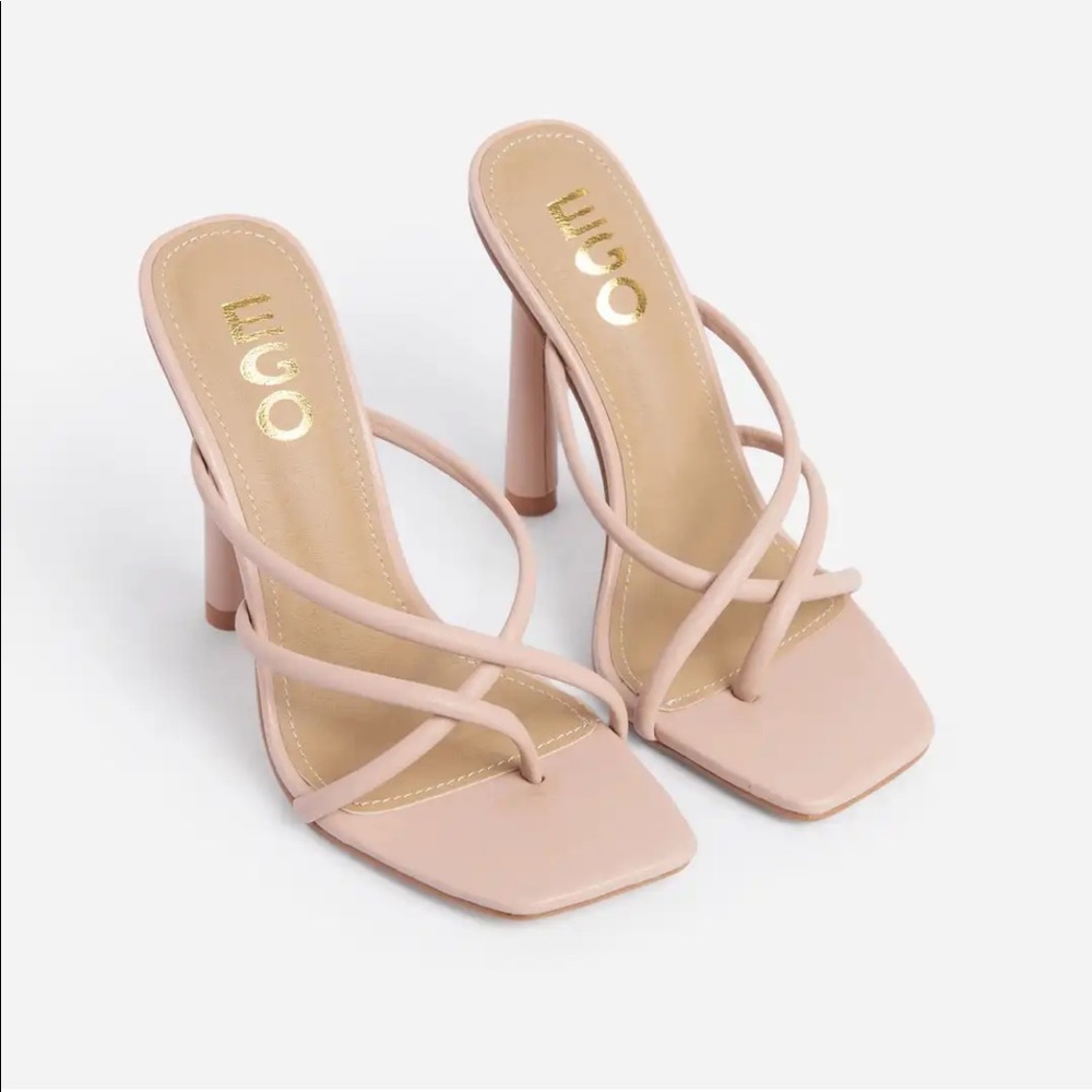 Playa Strappy Square Toe Heel Mule